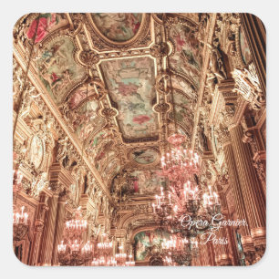 Palais Garnier Opera. Paris. France. Square Stick Sticker