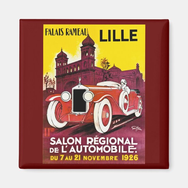 Palais Rameau - Lille - Automobile Ad - 1926 Magnet (Front)