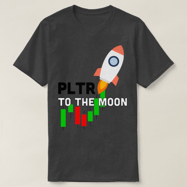 Palantir PLTR To The Moon Candlestick T-Shirt (Design Front)