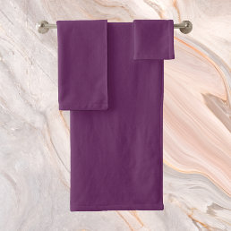 Palatinate Purple Solid Color Bath Towel Set