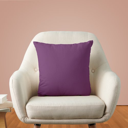 Palatinate Purple Solid Color Throw Pillow