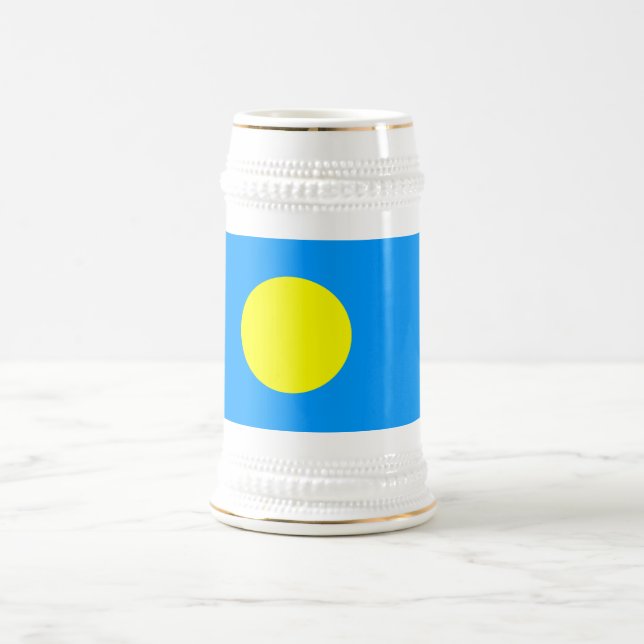 Palau Flag Beer Stein (Center)