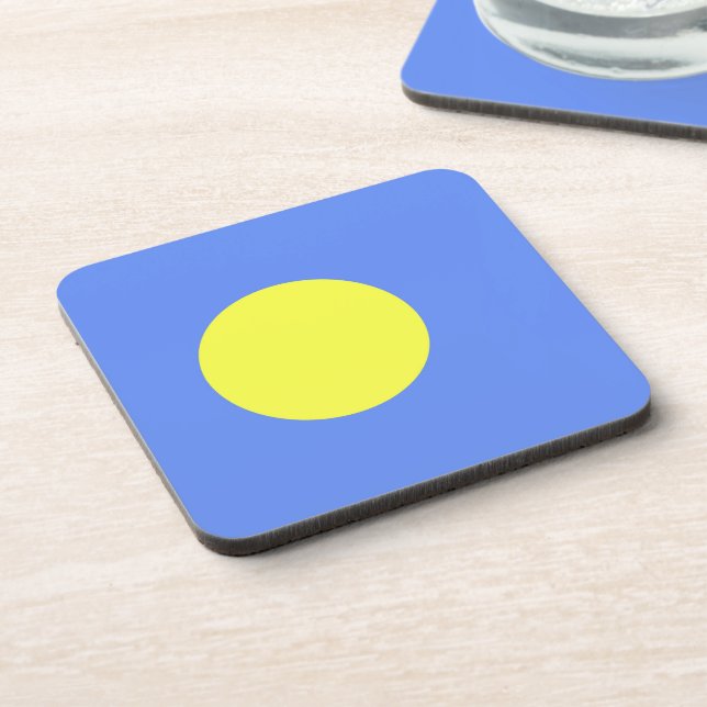 Palau flag beverage coaster (Left Side)