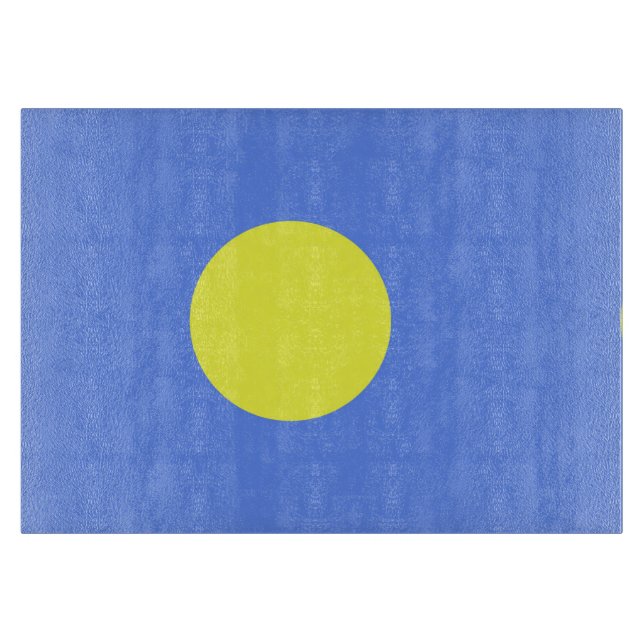 Palau flag cutting board (Front)