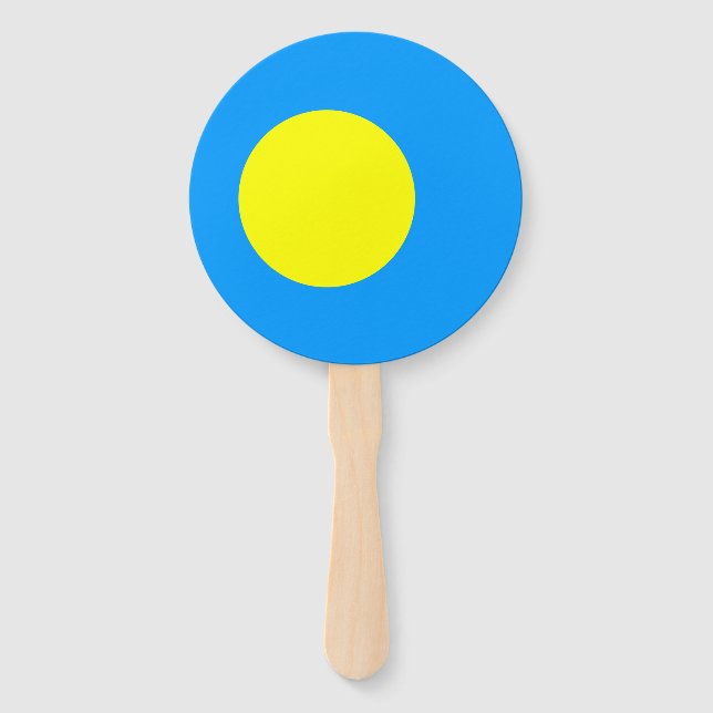 Palau Flag Hand Fan (Front)