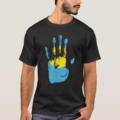 Palau Flag Hand Men Women Kids T_Shirt