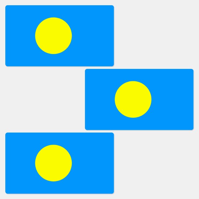 Palau Flag Labels (Group)