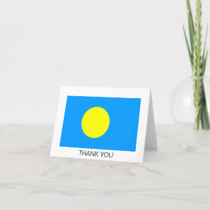 Palau Flag Letterpress Thank You Card