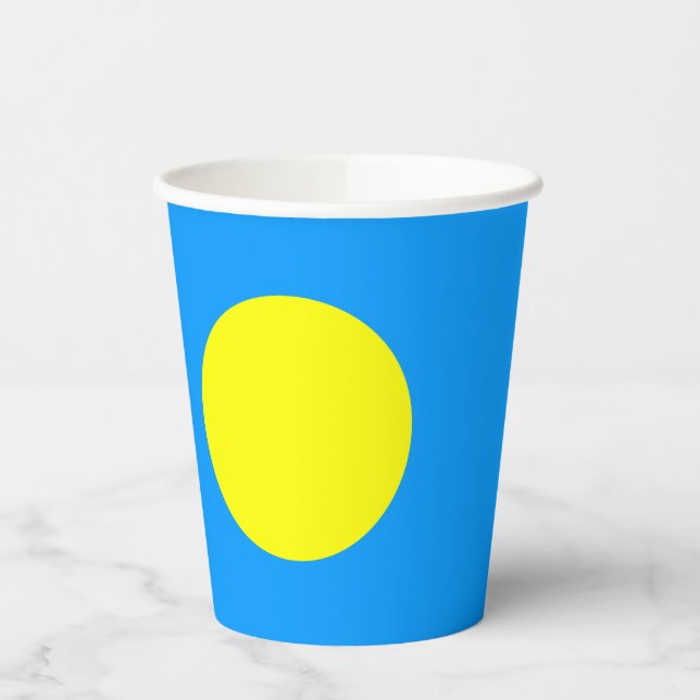Palau Flag Paper Cups (Left)