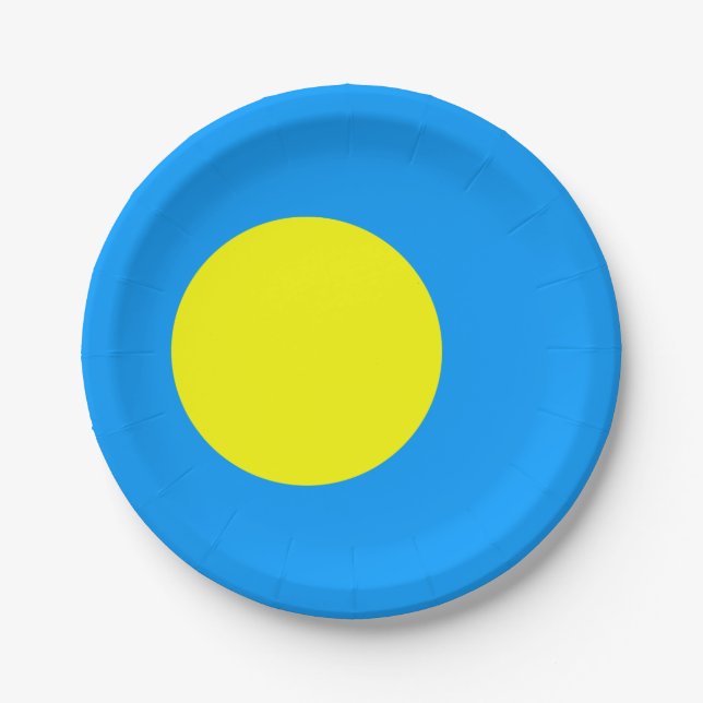 Palau Flag Paper Plates (Front)