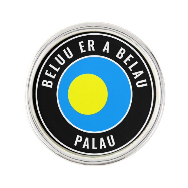 Palau Flag Patriotic Lapel Pin (Front)
