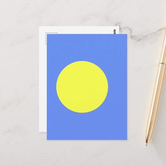 Palau flag postcard (Front/Back In Situ)