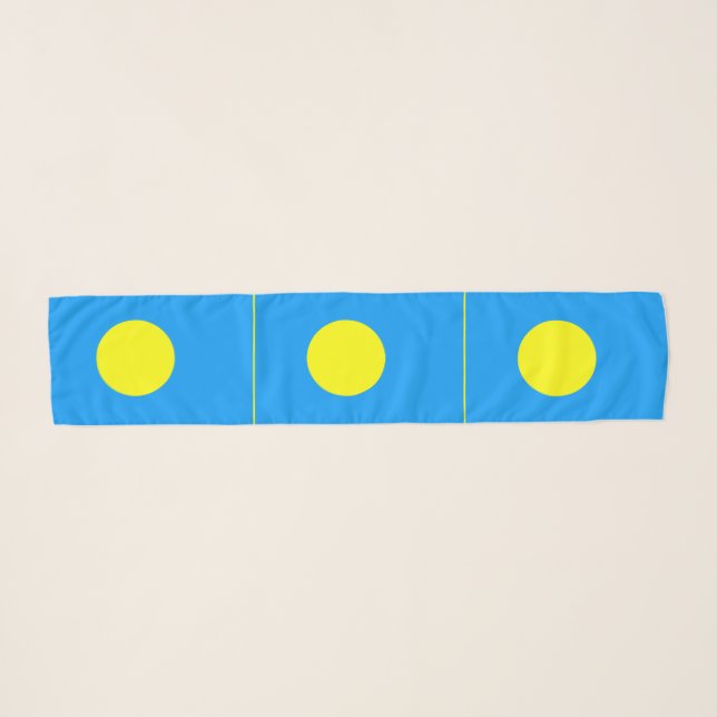 Palau Flag Scarf (Front (Horizontal))