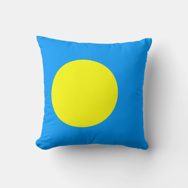 Palau Flag Throw Pillow (Front)