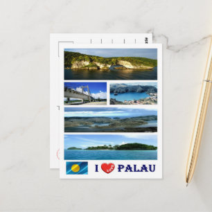 Palau - I Love - Postcard