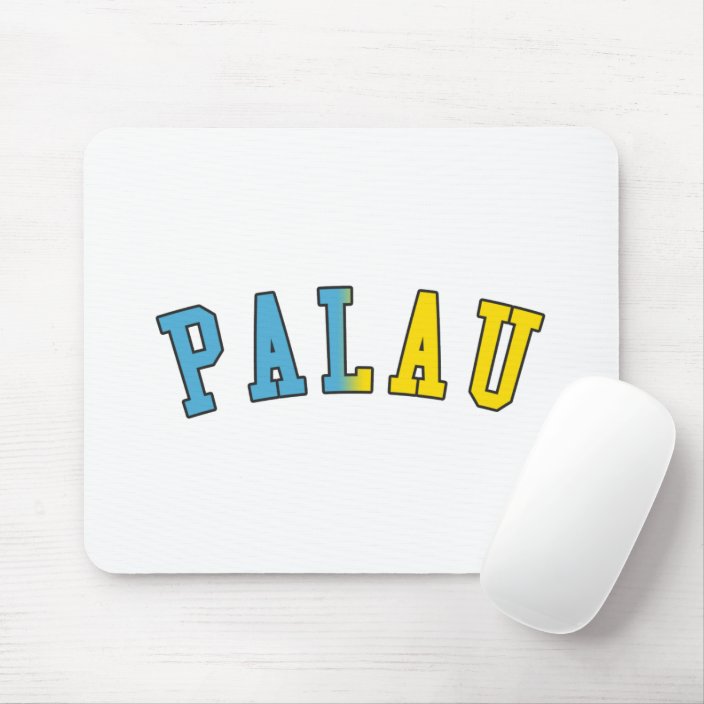 Palau in National Flag Colors Mousepad