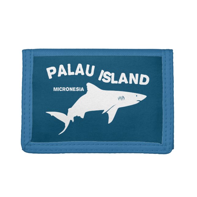 Palau Island - Micronesia Shark Diving Trifold Wallet (Front)