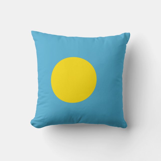 Palau – Palauan Flag Throw Pillow (Front)