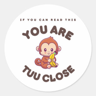 Palau Palauan Monkey Meme Classic Round Sticker