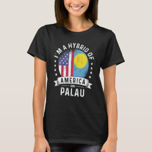 Palauan American Patriot Grown Flag Humor T-Shirt