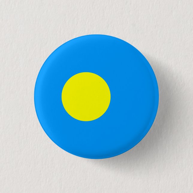 Palauan Flag, Flag of Palau Button (Front)