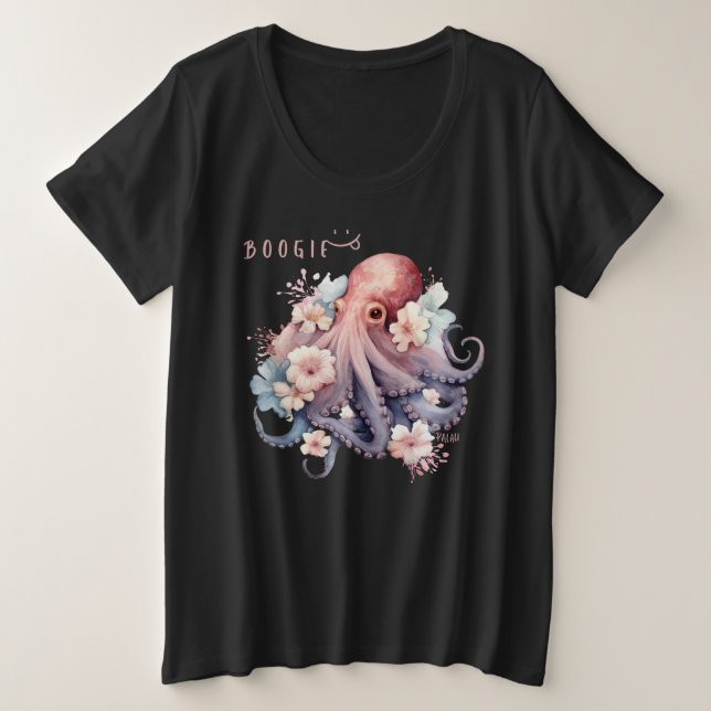 Palauan Octopus (Bukitang) Basic Plus T-Shirt (Design Front)