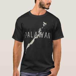 Palawan Map Word Art Philippine Islands Souvenir T-Shirt