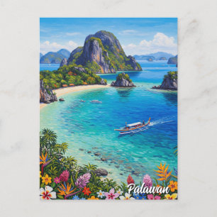 Palawan Philippines Travel Postcard