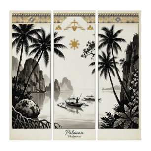 Palawan Philippines Triptych Wall Art