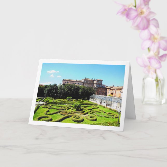 Palazzo Barberini Gardens, Rome, Italy Card (Orchid)