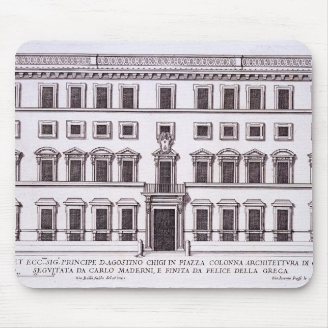 Palazzo Chigi, Piazza Colonna, Rome, from 'Palazzi Mouse Pad (Front)