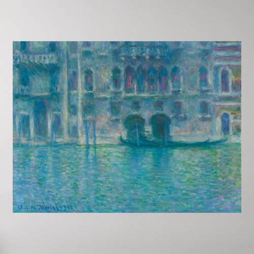 Palazzo da Mula Venice 1908 by Claude Monet Poster