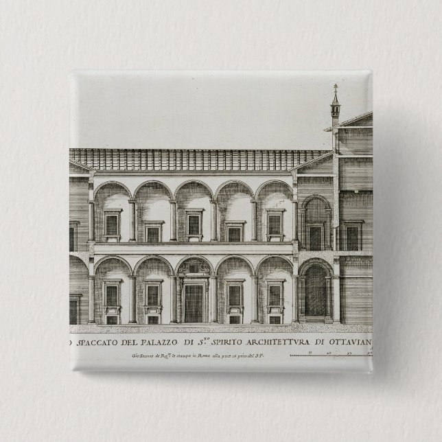 Palazzo di Santo Spirito, from 'Palazzi di Roma', Button (Front)