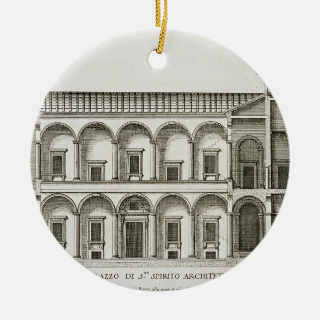 Palazzo di Santo Spirito, from 'Palazzi di Roma', Ceramic Ornament (Front)