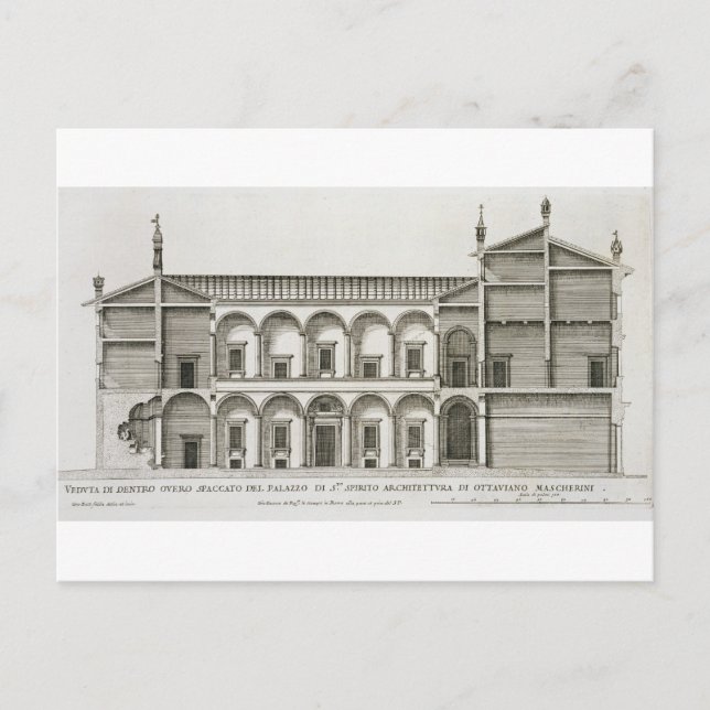 Palazzo di Santo Spirito, from 'Palazzi di Roma', Postcard (Front)