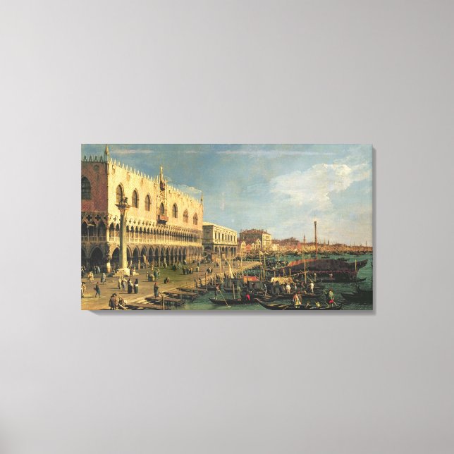 Palazzo Ducale and the Riva degli Schiavoni, Venic Canvas Print (Front)