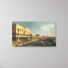 Palazzo Ducale and the Riva degli Schiavoni, Venic Canvas Print