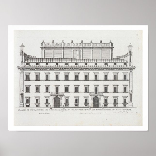 Palazzo Falconieri, Rome, from 'Palazzi di Roma', Poster (Front)