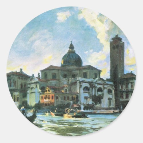 Palazzo Labia Venice by John Singer Sargent Classic Round Sticker