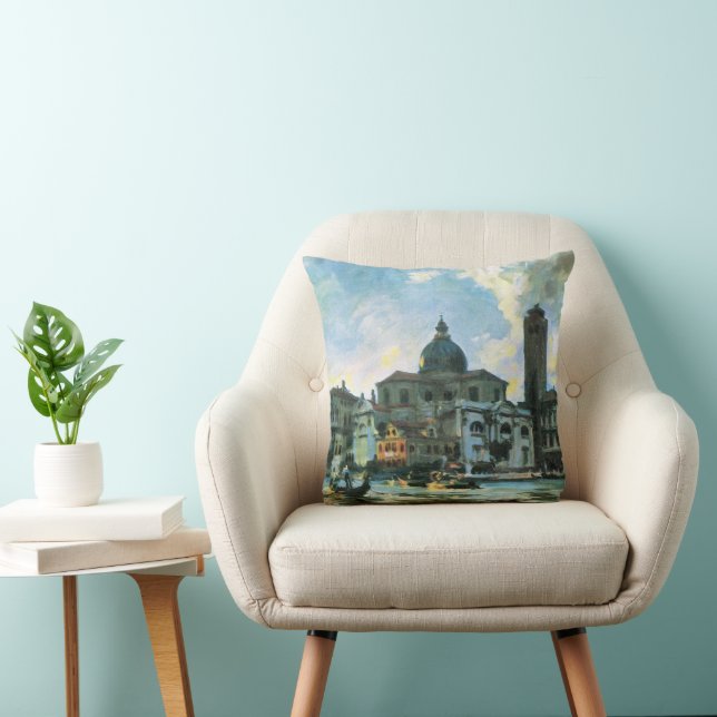 Palazzo Labia, Venice by John Singer Sargent Throw Pillow (Chair)