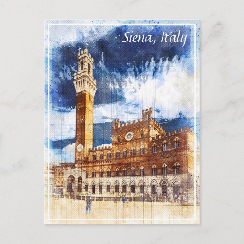 Palazzo Pubblico in Siena Tuscany Italy Postcar Postcard