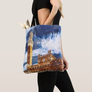 Palazzo Pubblico in Siena. Tuscany, Italy. Tote Bag