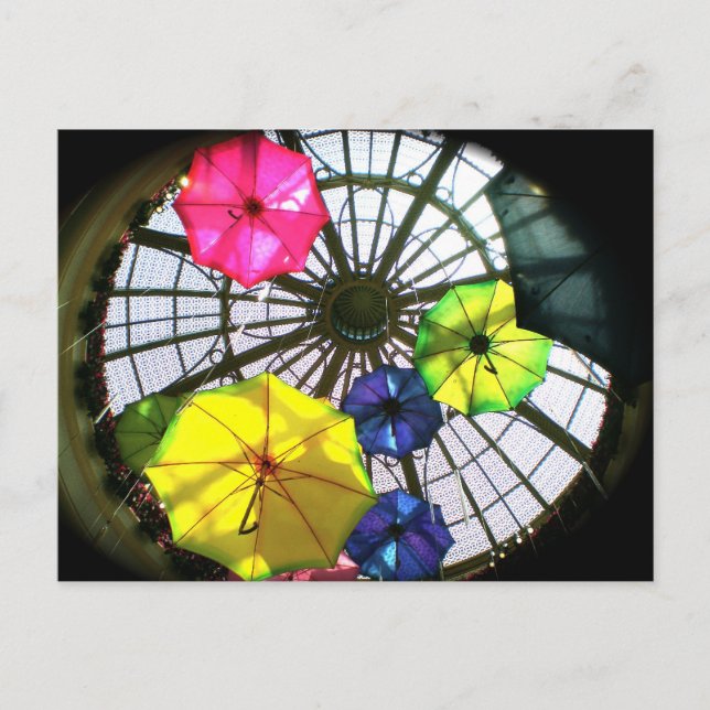 Palazzo Umbrellas Ceiling- Las Vegas Postcard (Front)