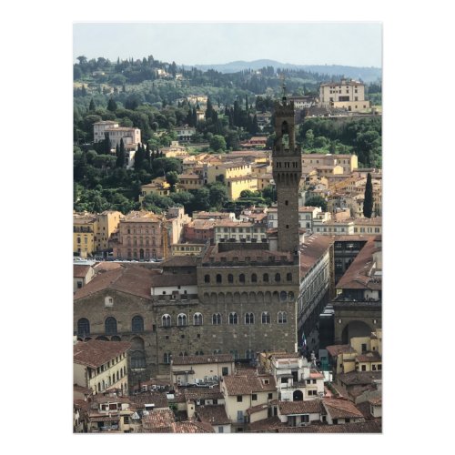 Palazzo Vecchio from the Duomo in Florence Italy Photo Print