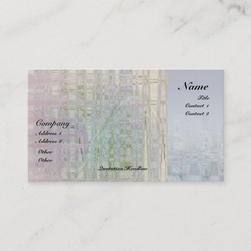 Pale Abstract Ribbon Basket Business Card