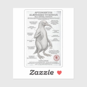 Pale Abyssal Penguin (Miskatonic Antarctic Survey) Sticker