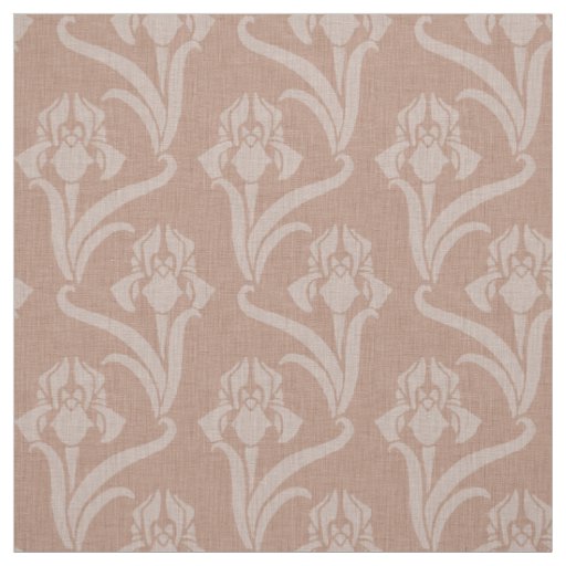 Pale Adobe Art Nouveau Iris Fabric