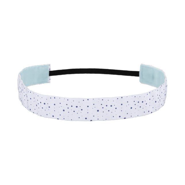 Pale and Navy Blue Speckled Athletic Headband (Front)