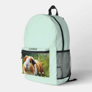Pale Aqua Custom Pet Photo Printed Backpack