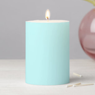 Pale Aqua Pillar Candle